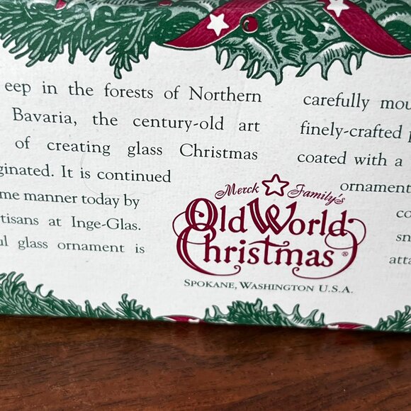 Vtg. Merck Old World Christmas Nutcracker Ornament Inge-Glas Germany w/Box Green - Picture 14 of 16